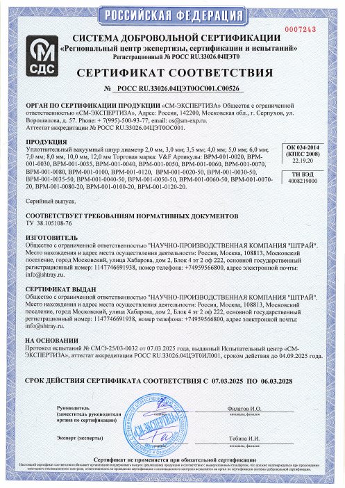Сертификат соответствия